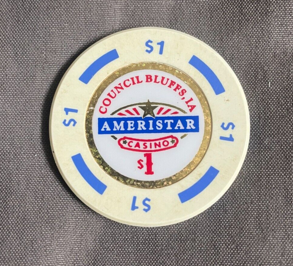 $1 Ameristar Hotel & Casino Gaming Chip Council Bluffs, Iowa