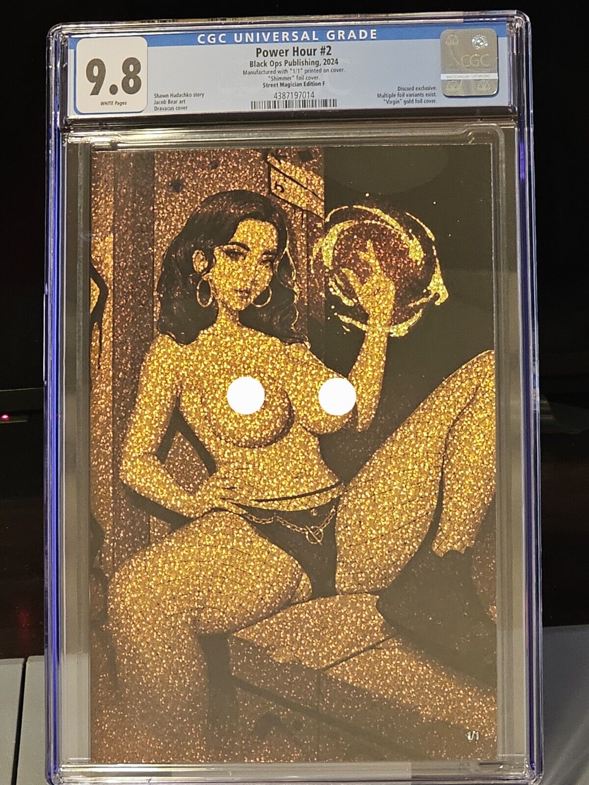 Power Hour 2 Street Magician Zatanna Topless Gold Shimmer Foil 1 Of 1 CGC 9.8