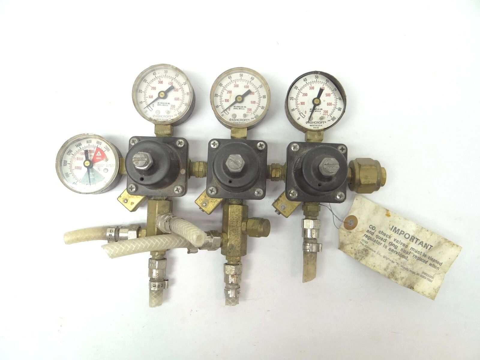 Vintage IMI Cornelius INC Ashcroft 9243-03 Beverage Pressure Gauge Assembly