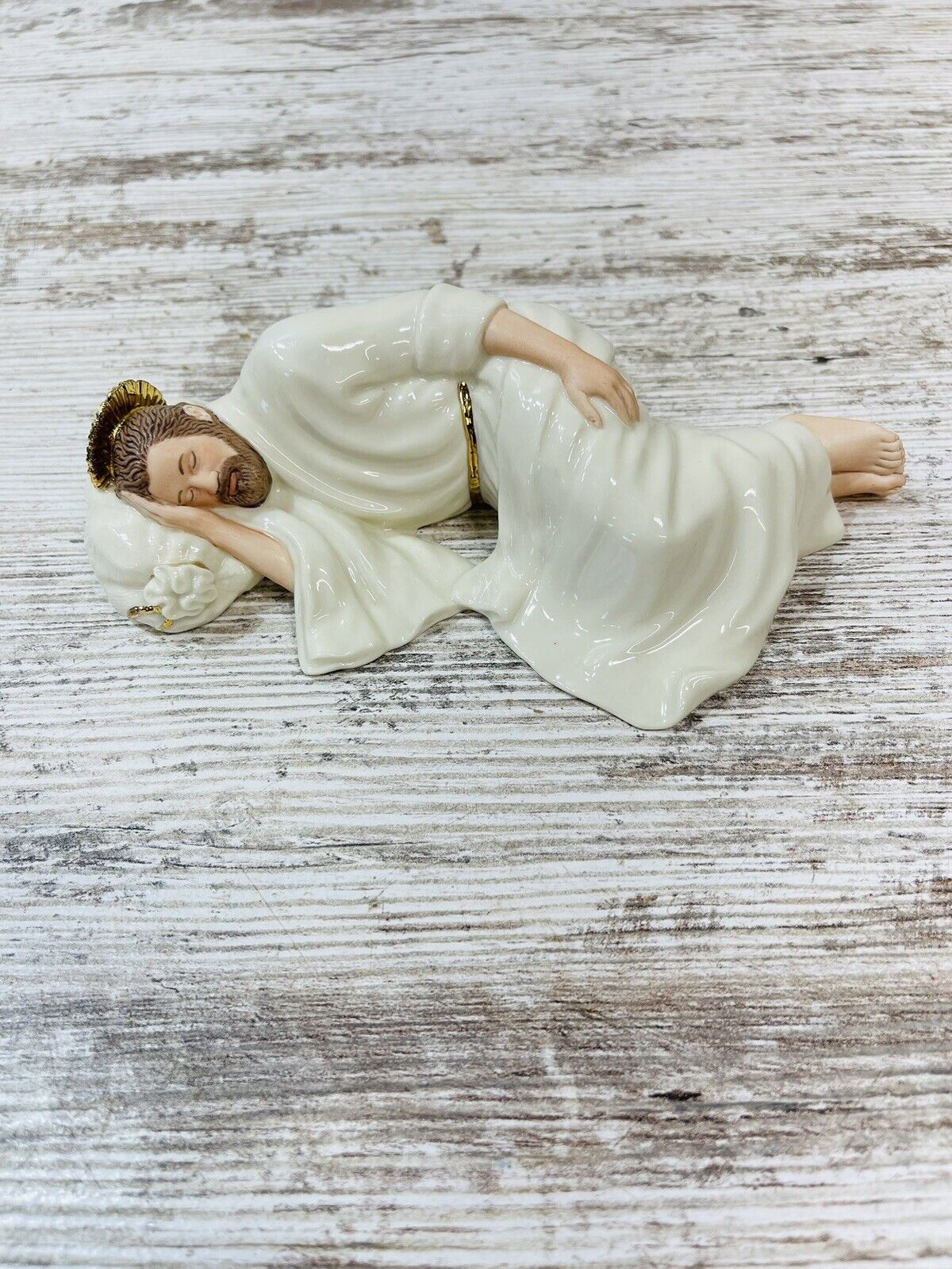 Lenox Sleeping Saint Joseph Statue Figurine HTF Rare