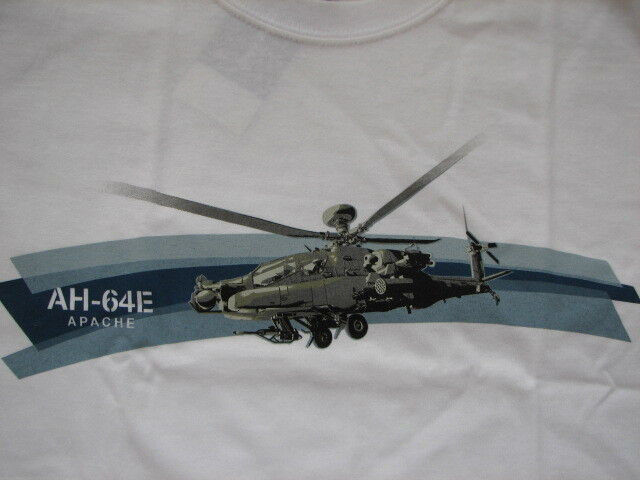 AH-64 AH-64E Apache T-Shirt XL Attack Hellfire Missile Helicopter US Army Tank