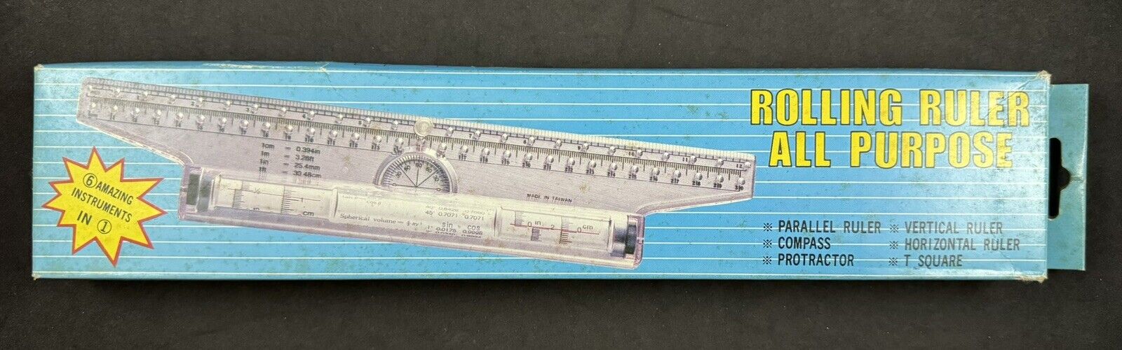 Vintage All-Purpose 6 in 1 Rolling Ruler