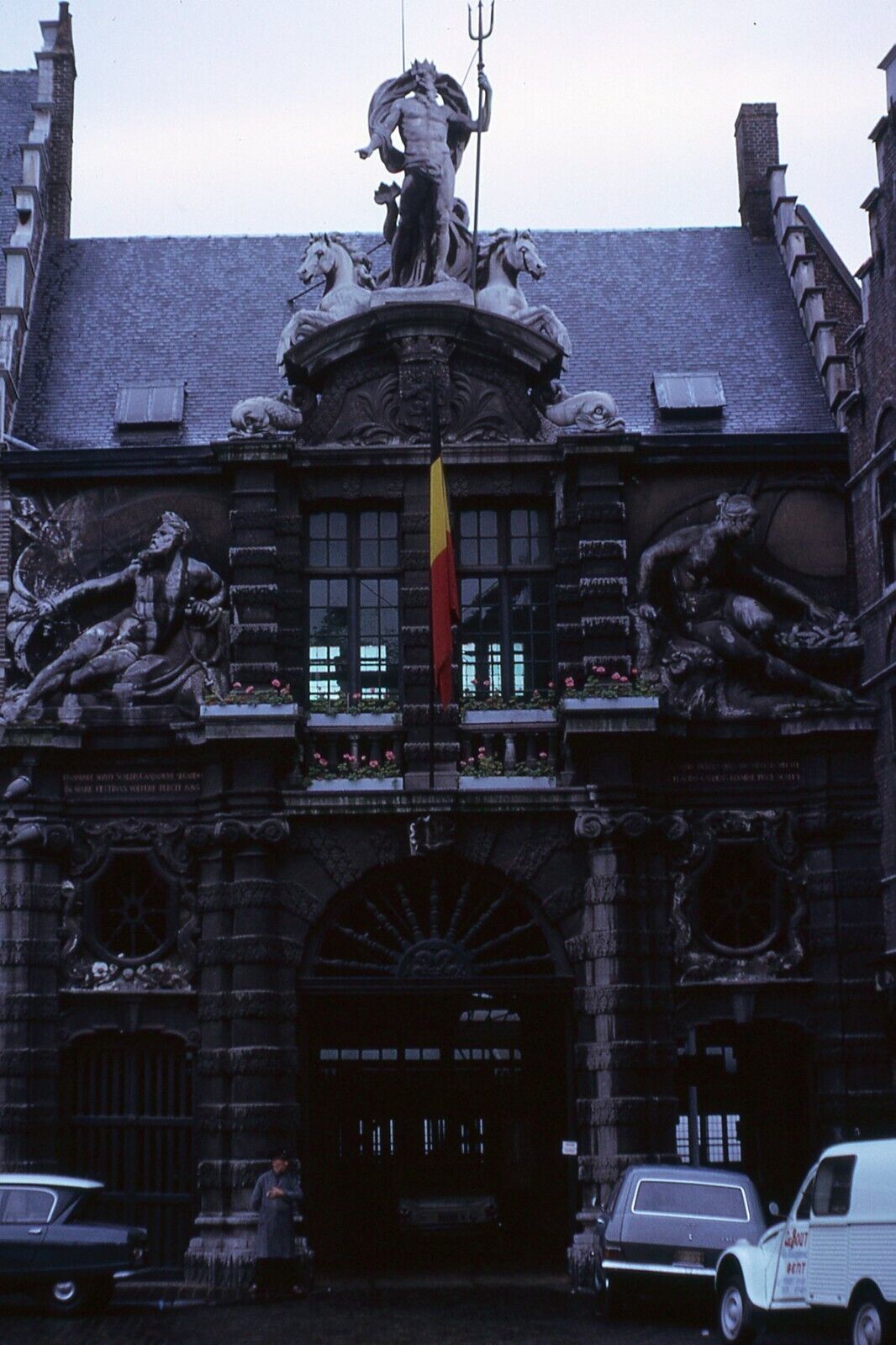 Vintage Photo Slide 35mm 1966 Ghent Belgium Town Hall