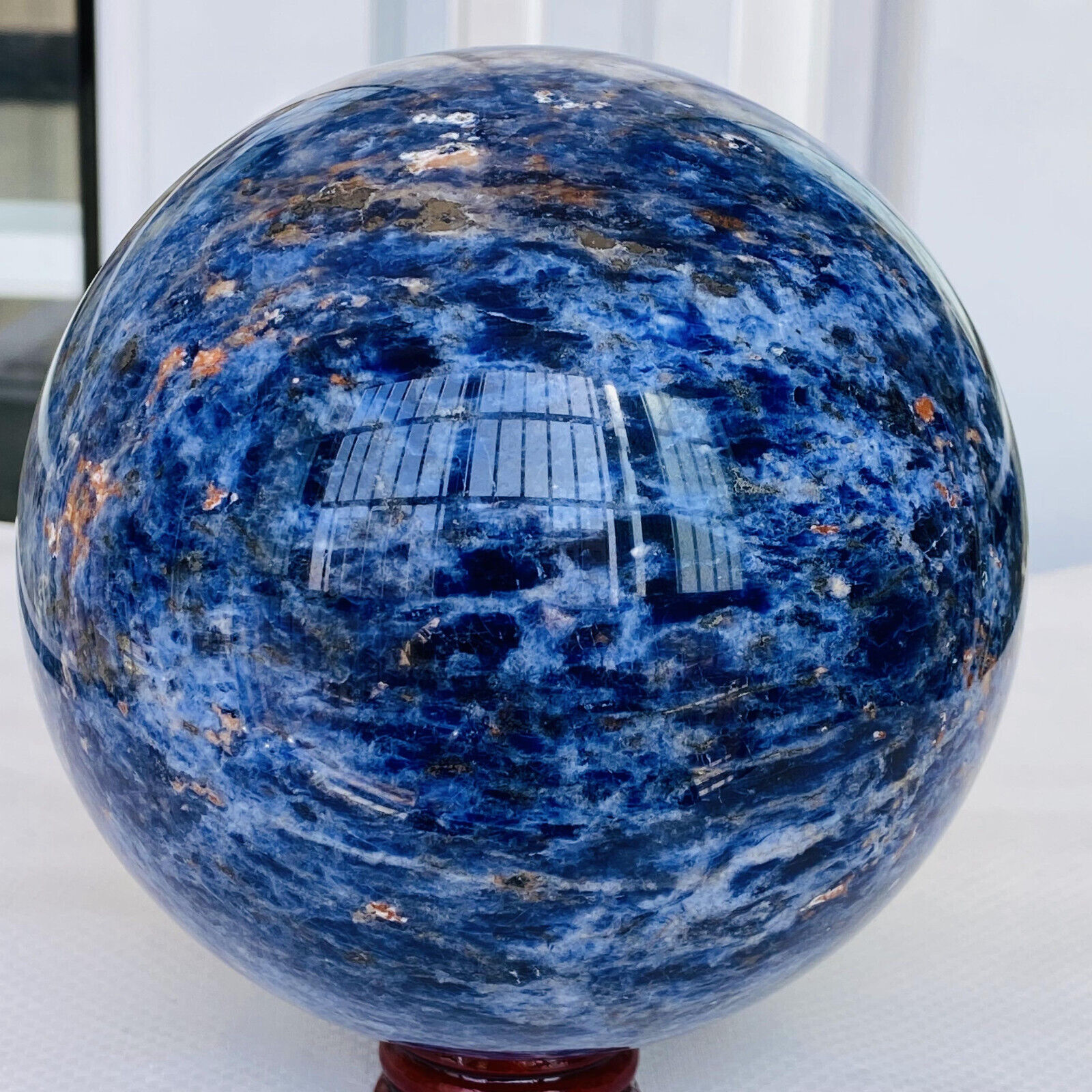 2640g Blue Sodalite Ball Sphere Healing Crystal Natural Gemstone Quartz Stone