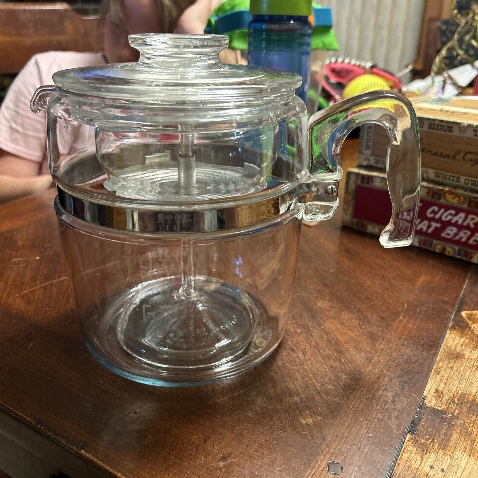 Vintage Pyrex Percolator 9 Cup Flameware Coffee Pot Maker