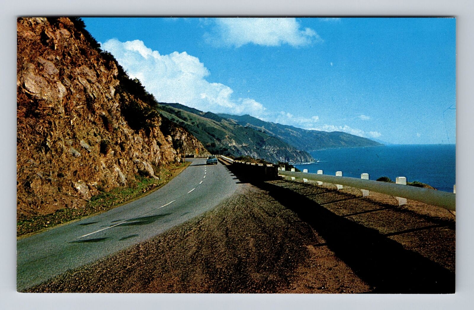 Big Sur CA-California, Highway 1, Cabrillo Highway, Antique Vintage Postcard