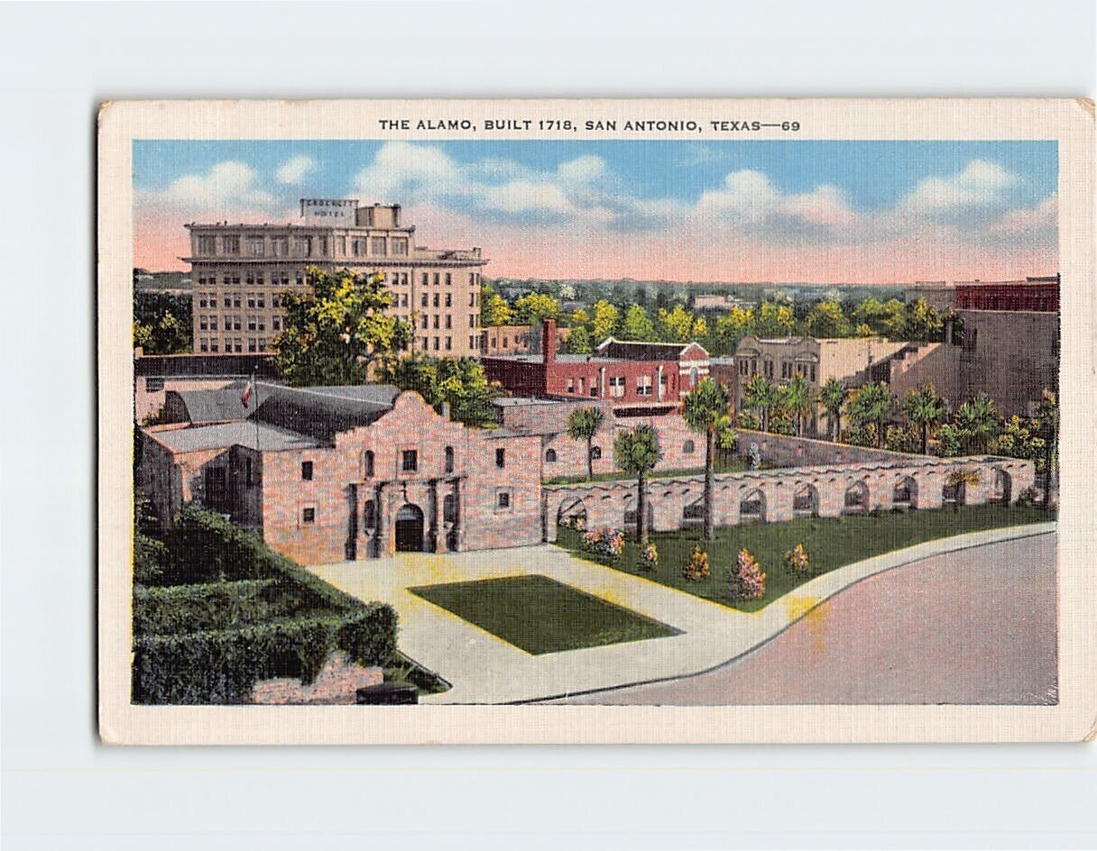 Postcard The Alamo Built 1718 San Antonio Texas USA North America
