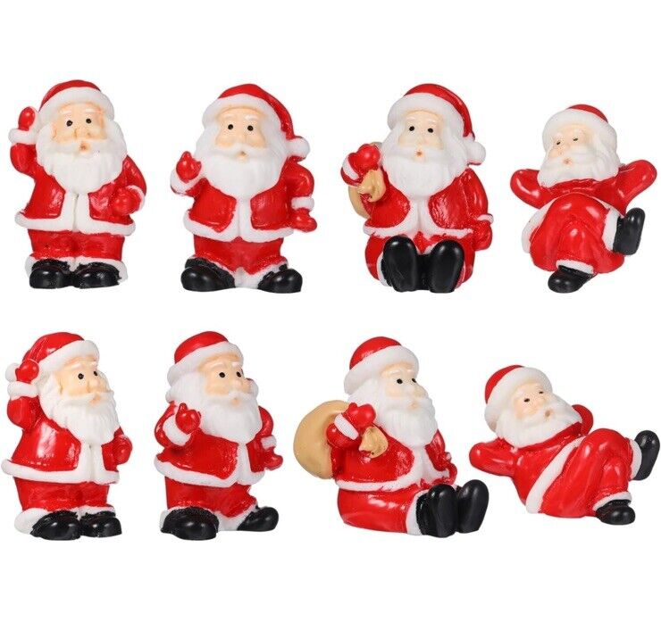 Doitool 12 Pcs Mini Santa Claus Christmas Figurines