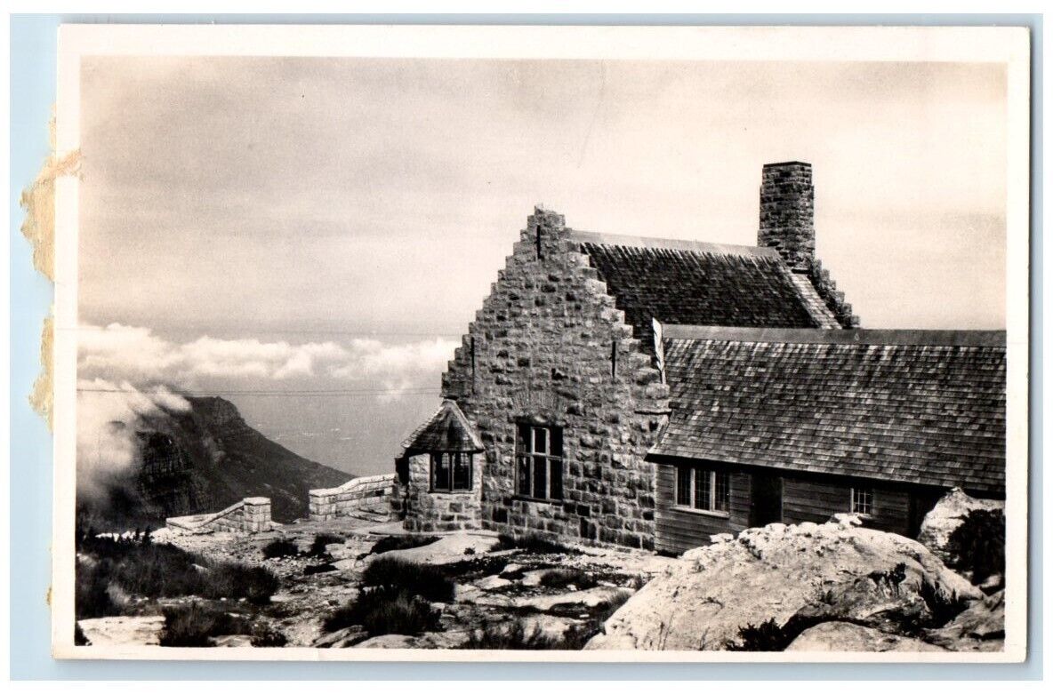 c1940\'s Restaurant On Table Mountain Cape Town P.E. Africa RPPC Photo Postcard
