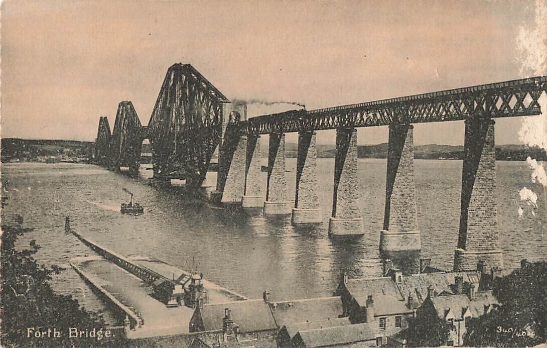 Postcard Forth Bridge Scotland UK