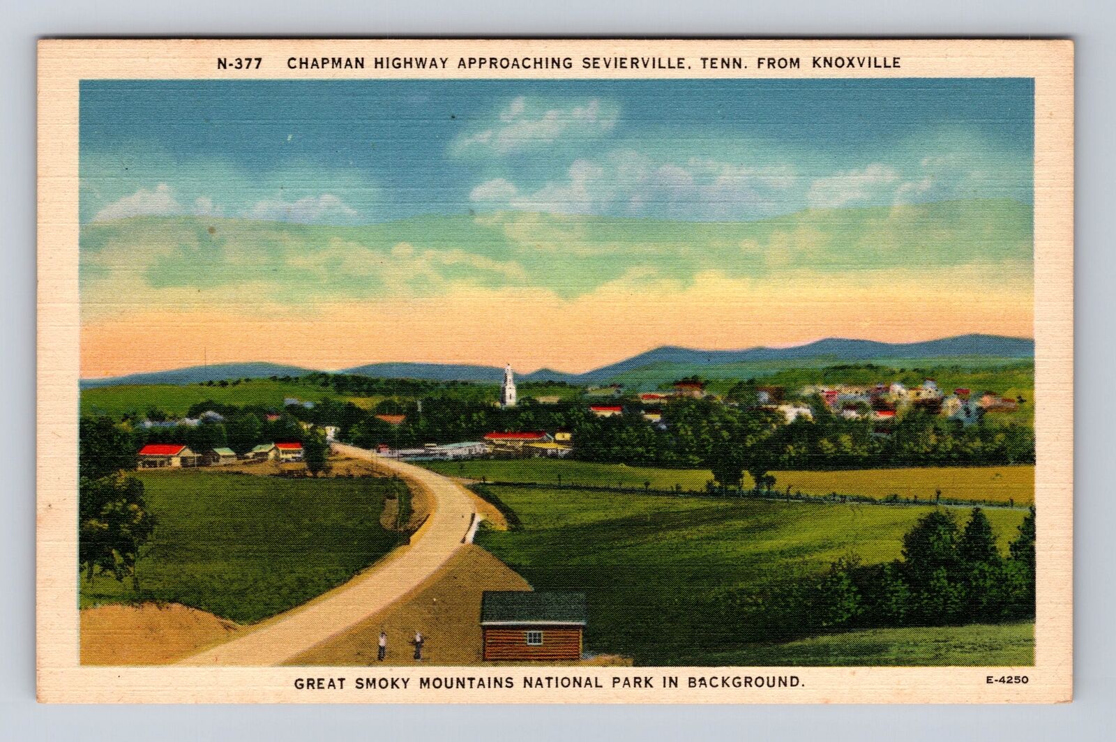 Sevierville TN- Tennessee, Chapman Highway, Series #377, Vintage Postcard