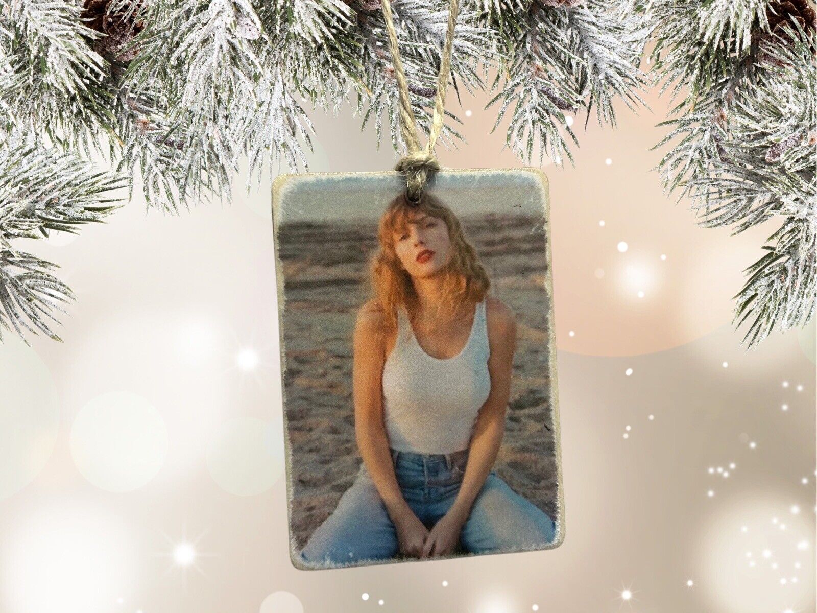 L Taylor Swift Eras Tour Holiday Christmas Keepsake Tree Ornament 3.5” Handmade