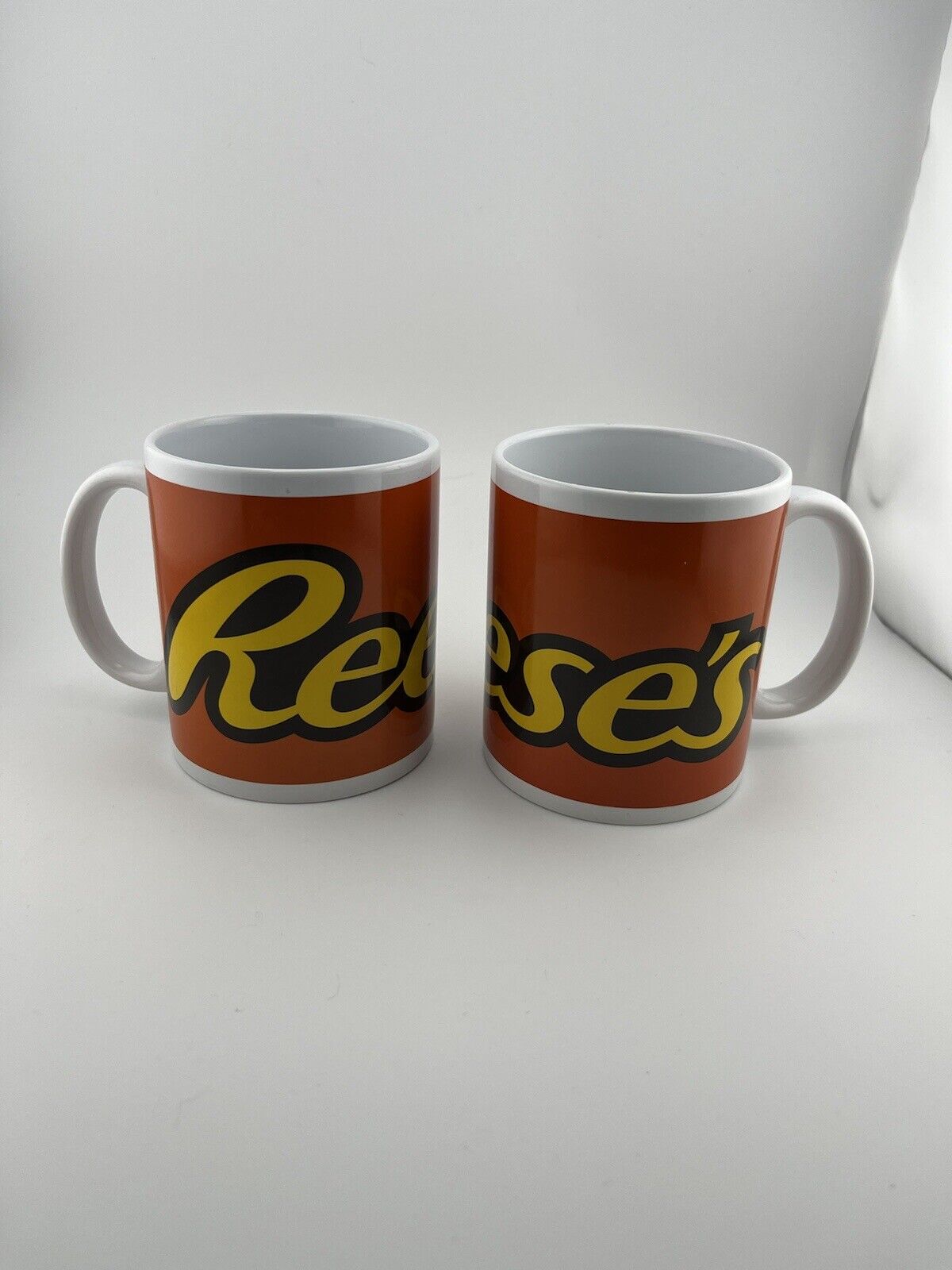 2 Reese\'s Peanut Butter Cups Coffee Cup Mugs Orange By Galerie 10 oz