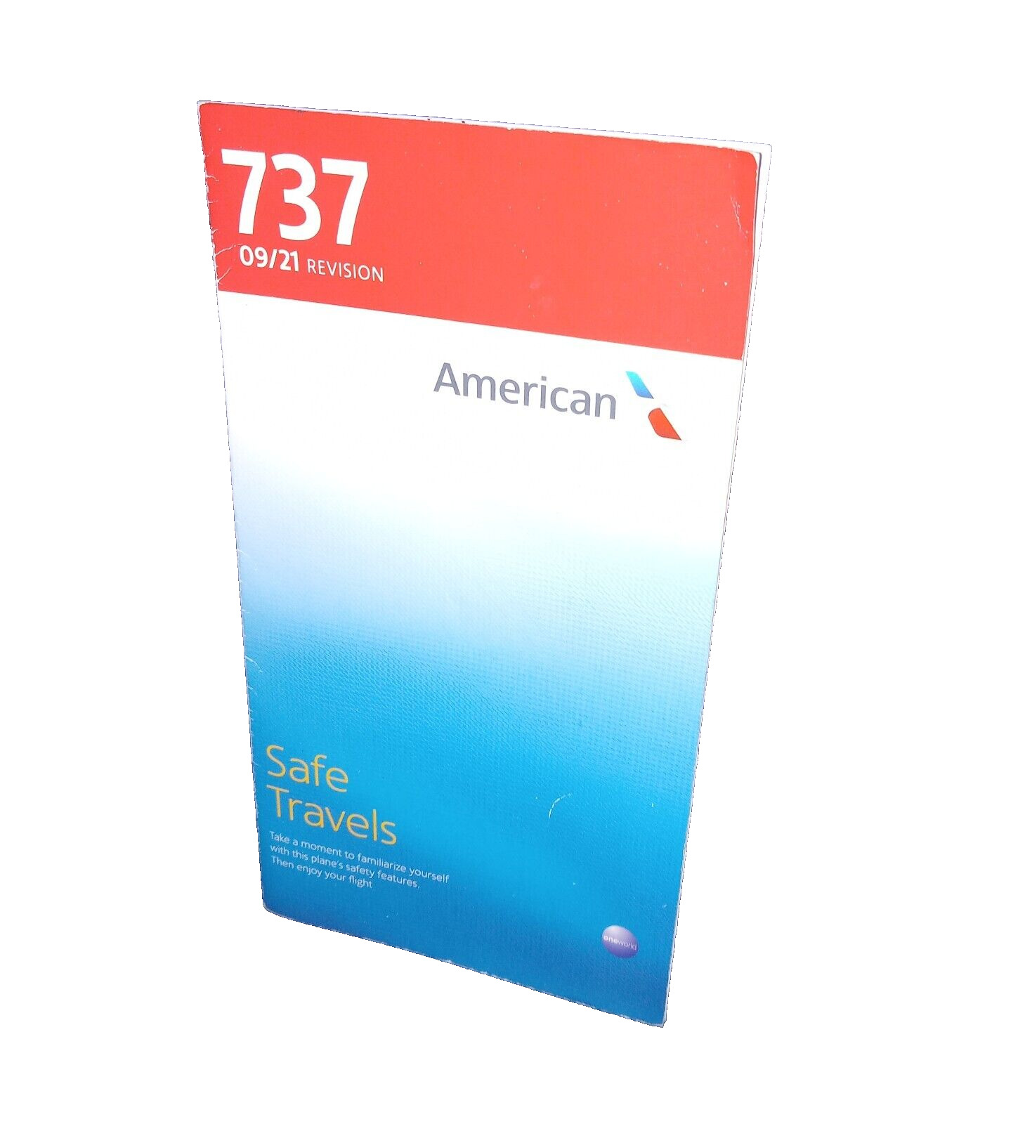 American Airlines 737-800 Safety Card 09/21 Revision Boeing 