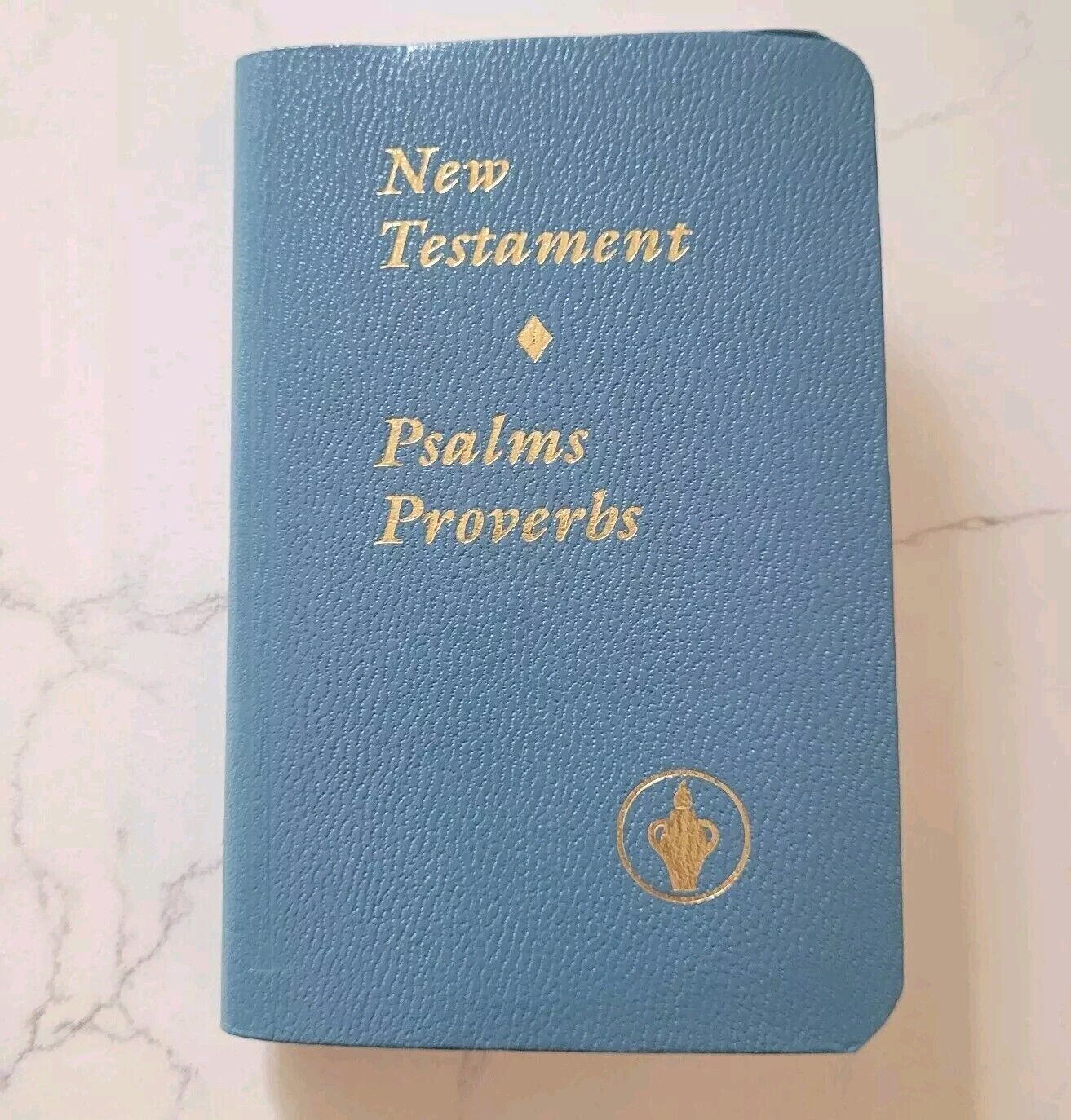 Pocket Bible Gideons International New Testament Psalms Proverbs Blue 1985