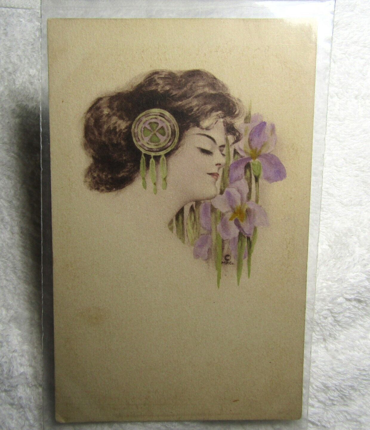 Sepia Heads 1912 Postcard