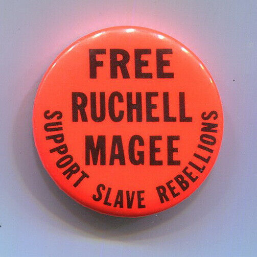 c. 1971 Ruchell Magee  Black Panthers  Angelia Davis  Soledad Brothers Cause Pin