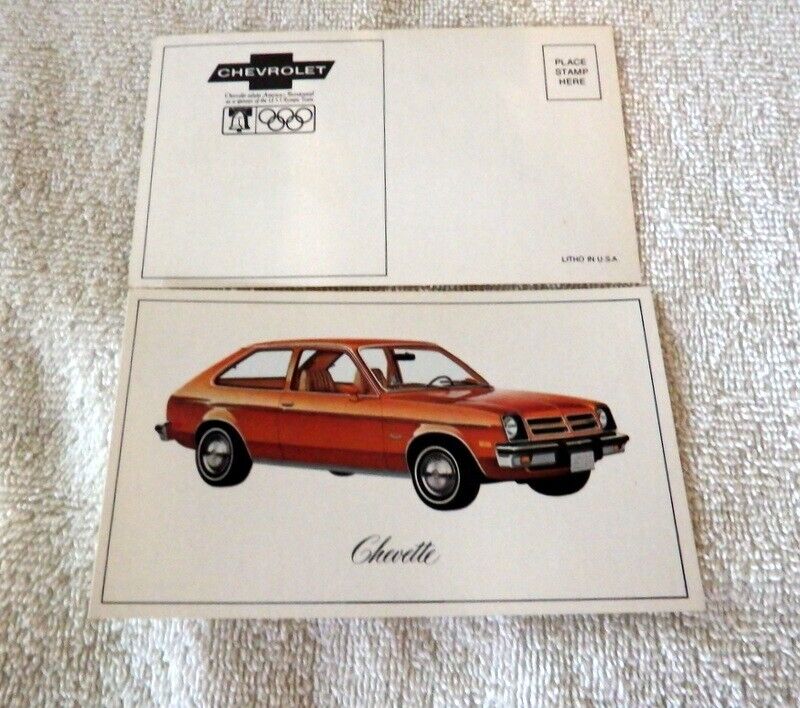 1976 Chevrolet Chevette Original Olympic Postcard