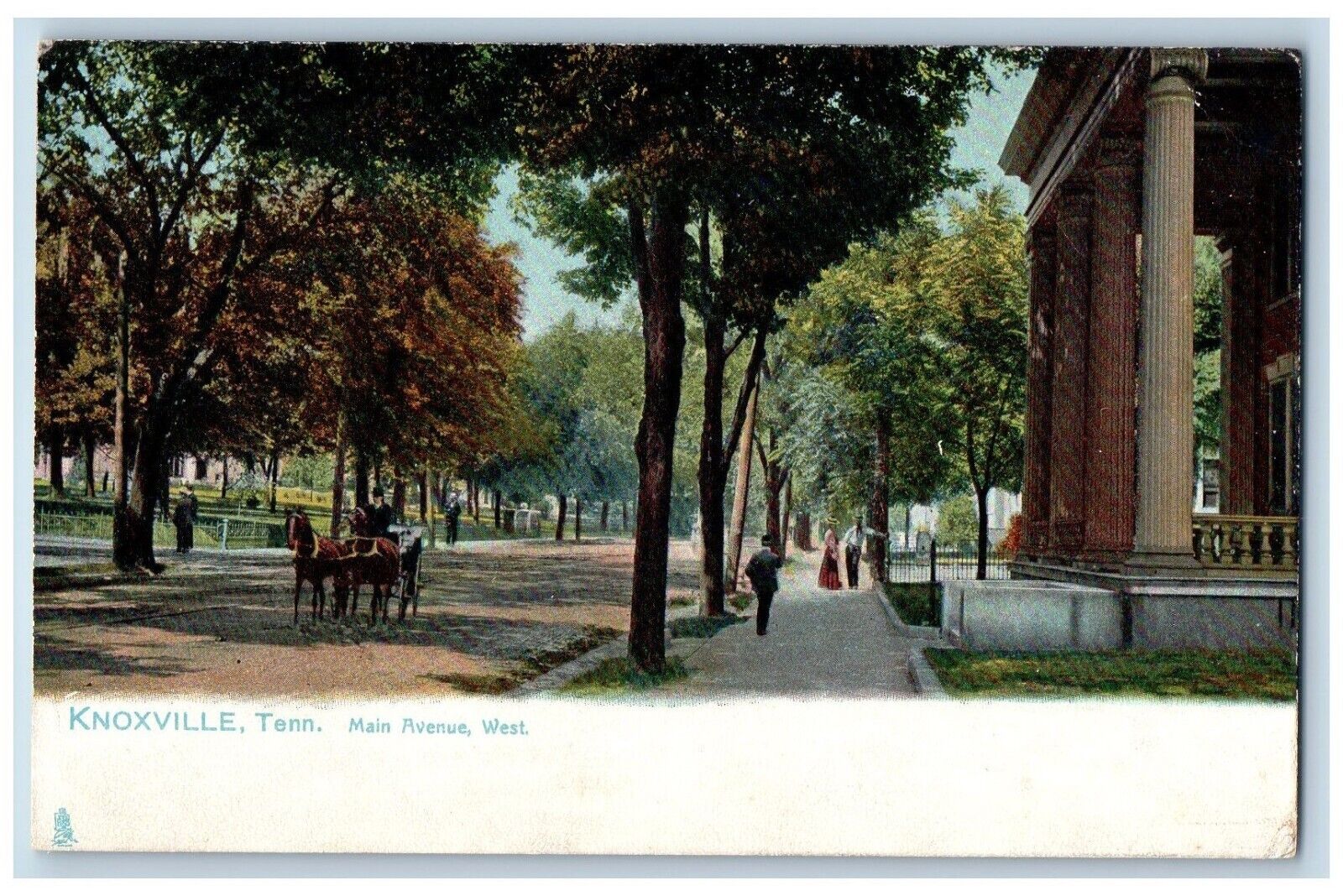 Knoxville Tennessee TN Postcard Main Avenue West Tuck c1910's Posted Antique