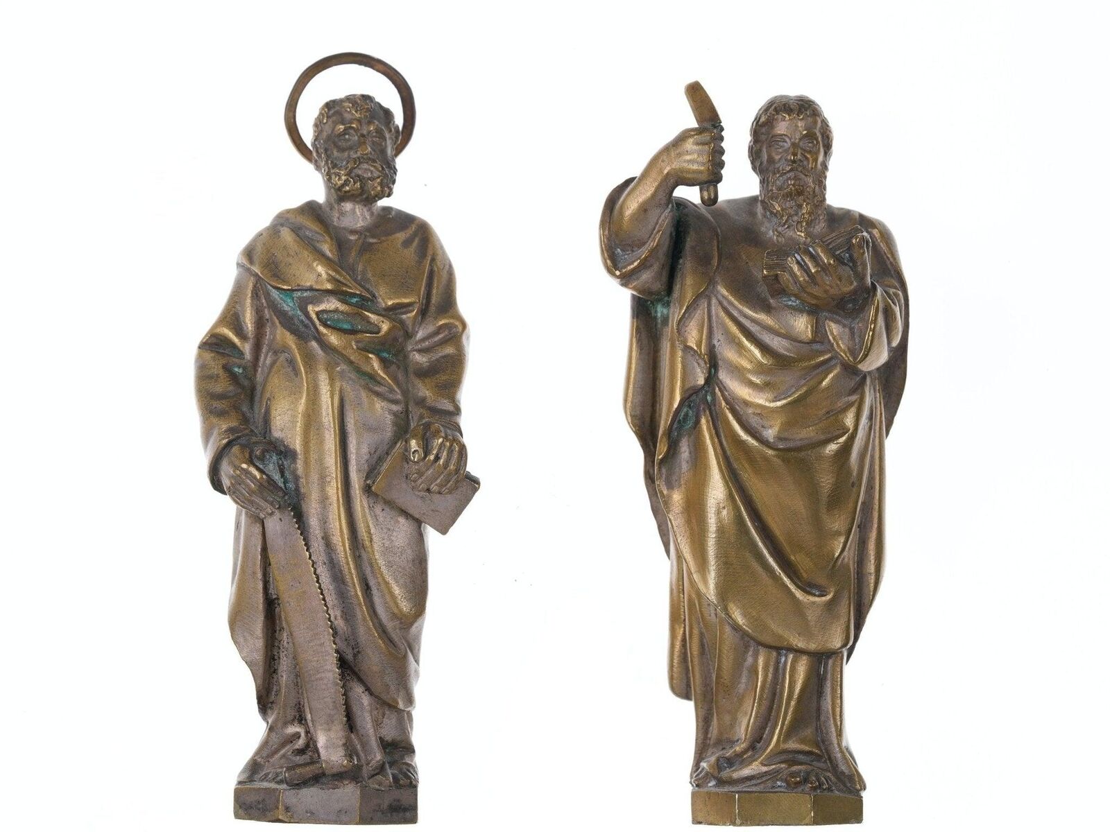 2 Antique bronze Biblical figures