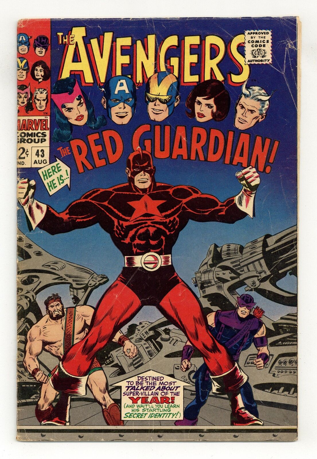 Avengers #43 GD/VG 3.0 1967 1st app. Red Guardian