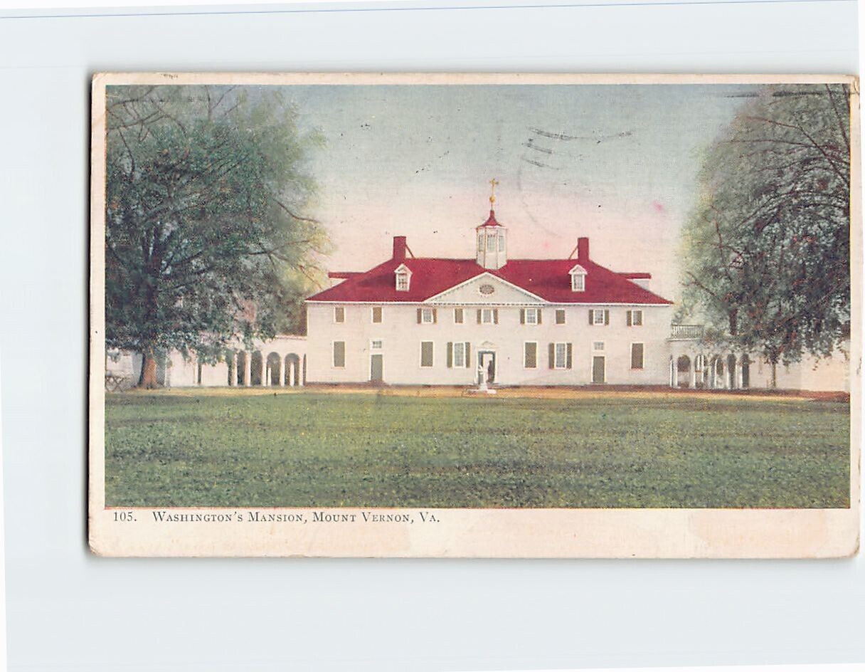 Postcard Washington\'s Mansion Mount Vernon Virginia USA