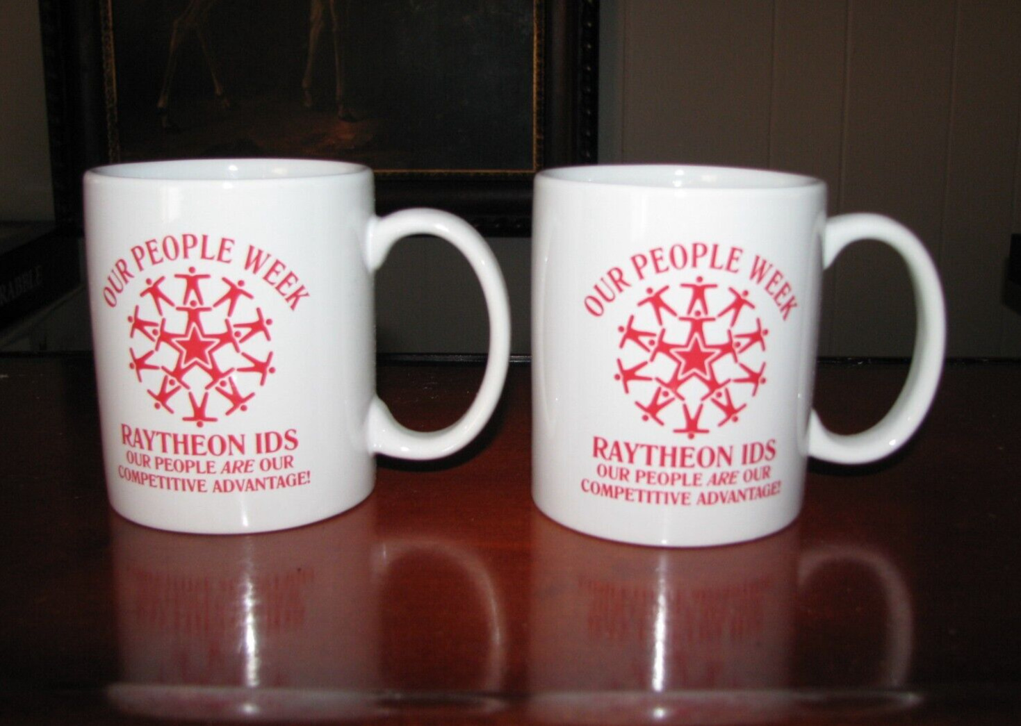 Set of (2) Vintage RAYTHEON Coffee Mugs (Andover MA/ Massachusetts/ Mass)