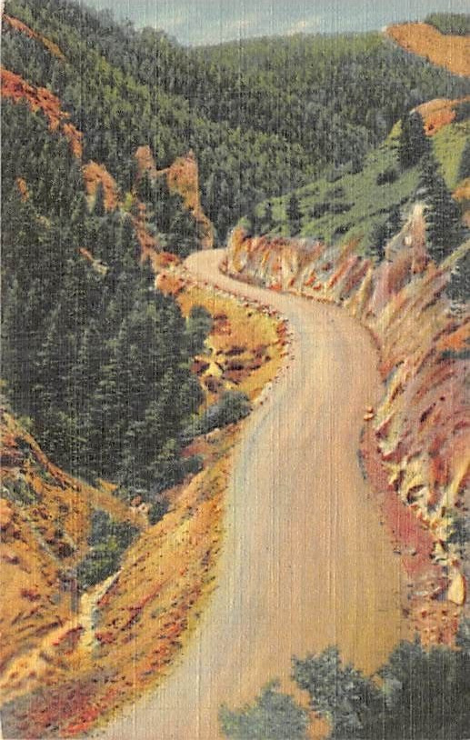 Postcard CO: Mine Hill, N. Cheyenne Canon, Colorado, Vintage LInen