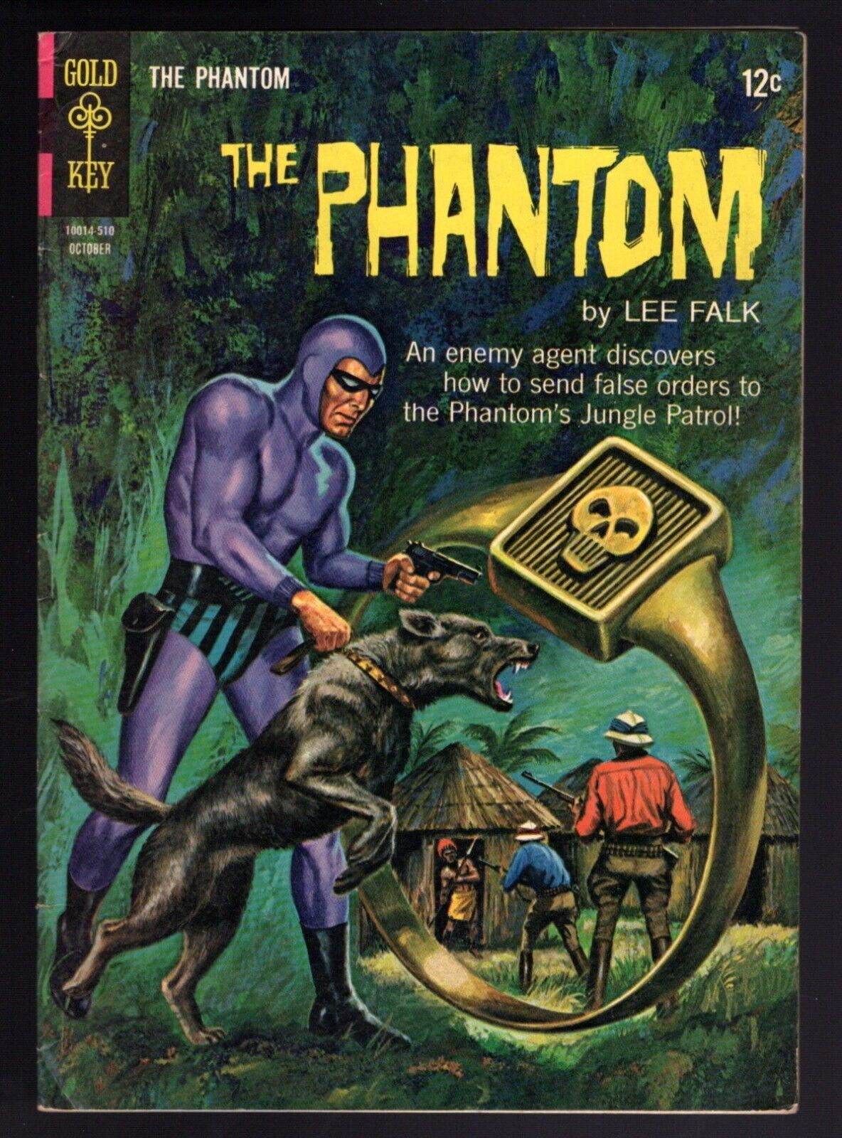 The Phantom #14 Painted Cover, Lee Falk - Glossy Sharp VG+ 1965 Gold Key