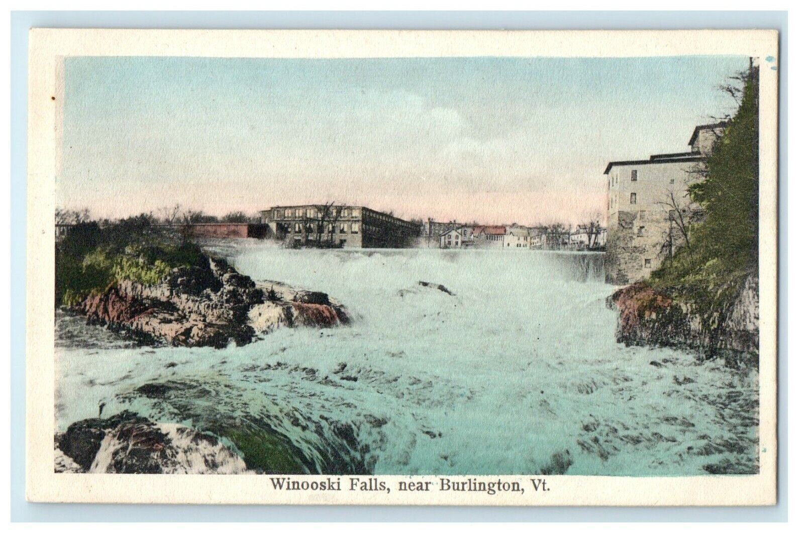 1905 Winooski Falls, Burlington Vermont VT Antique Postcard