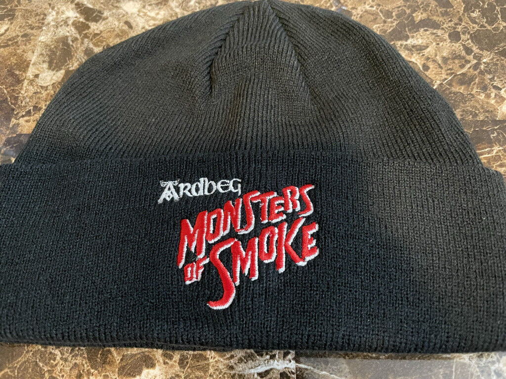 ARDBEG SCOTCH WHISKY MONSTERS OF SMOKE WINTER BEANIE HAT IMPOSSIBLE TO FIND NEW