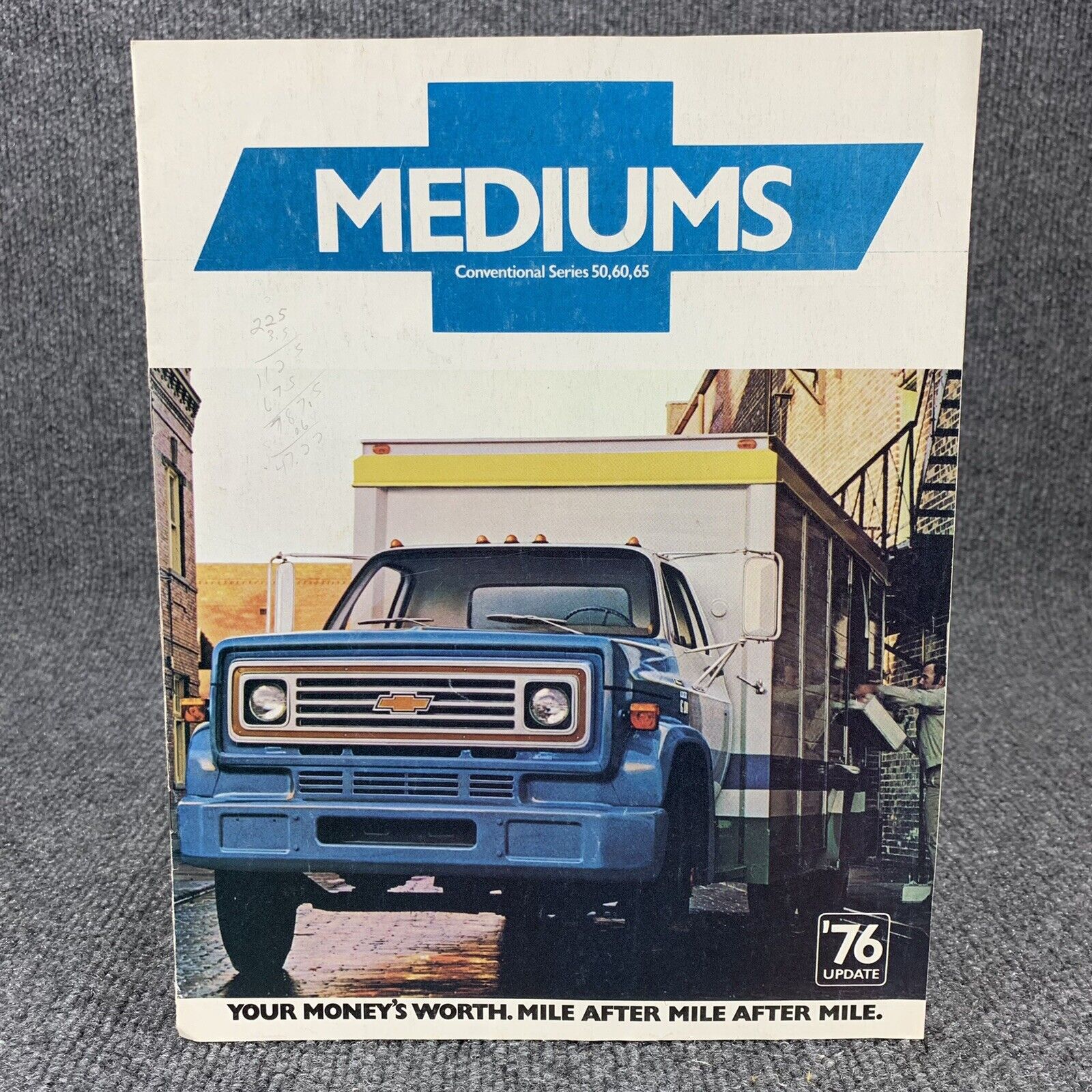 Vintage 1976 Chevrolet Mediums Conventional Series 50, 60, 65 Brochure Ad Chevy