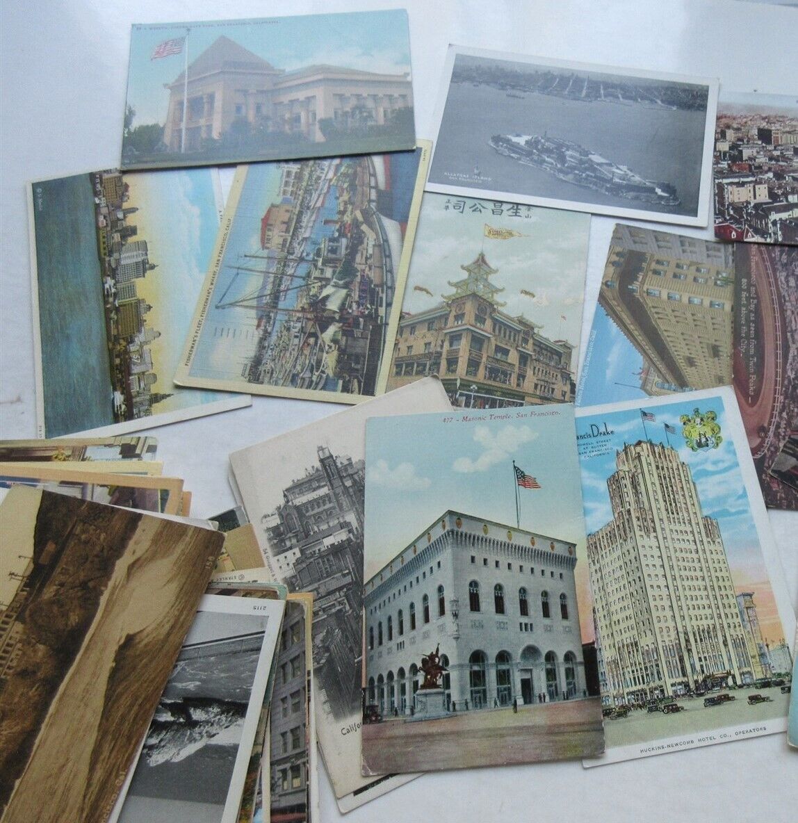 Vintage Lot 72 Postcards ~ San Francisco Ca ~ Linens White Border 