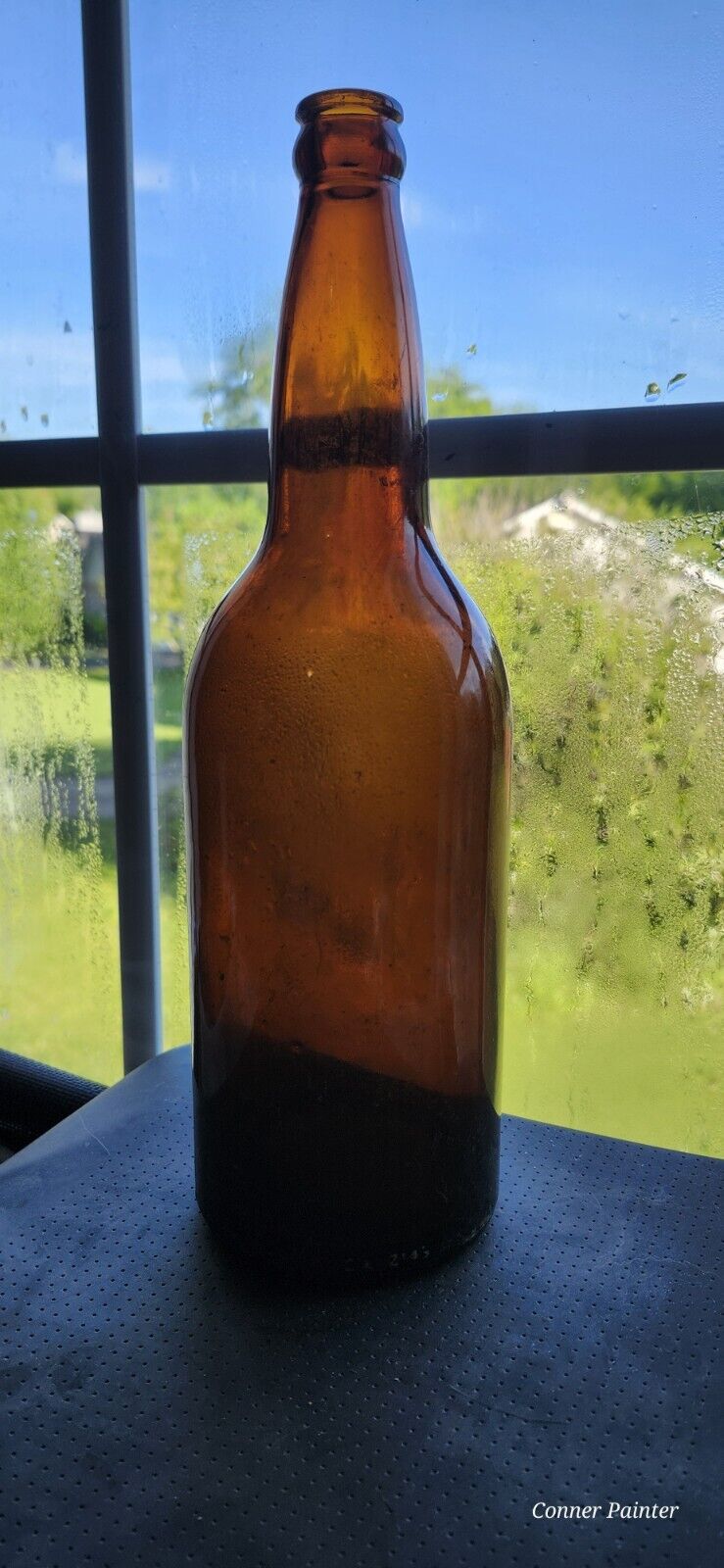 Rare Antique 1947 Amber Beer Bottle. Duraglas. One Quart