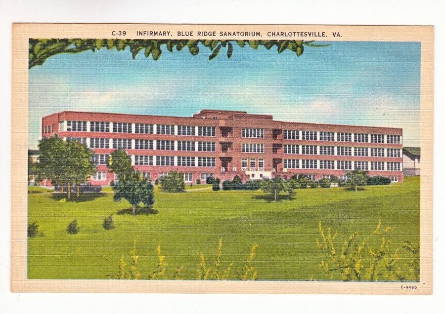 Postcard: Infirmary, Blue Ridge Sanatorium, Charlottesville, VA