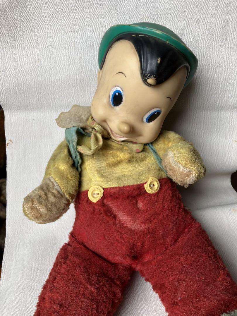 Antique Walt Disney Pinocchio Rare Plush Doll 16.7inch