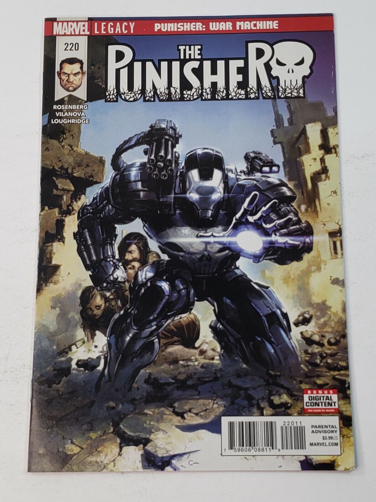 The Punisher 220 2nd Full Appearance of Punisher War Machine Low Print Run 2018