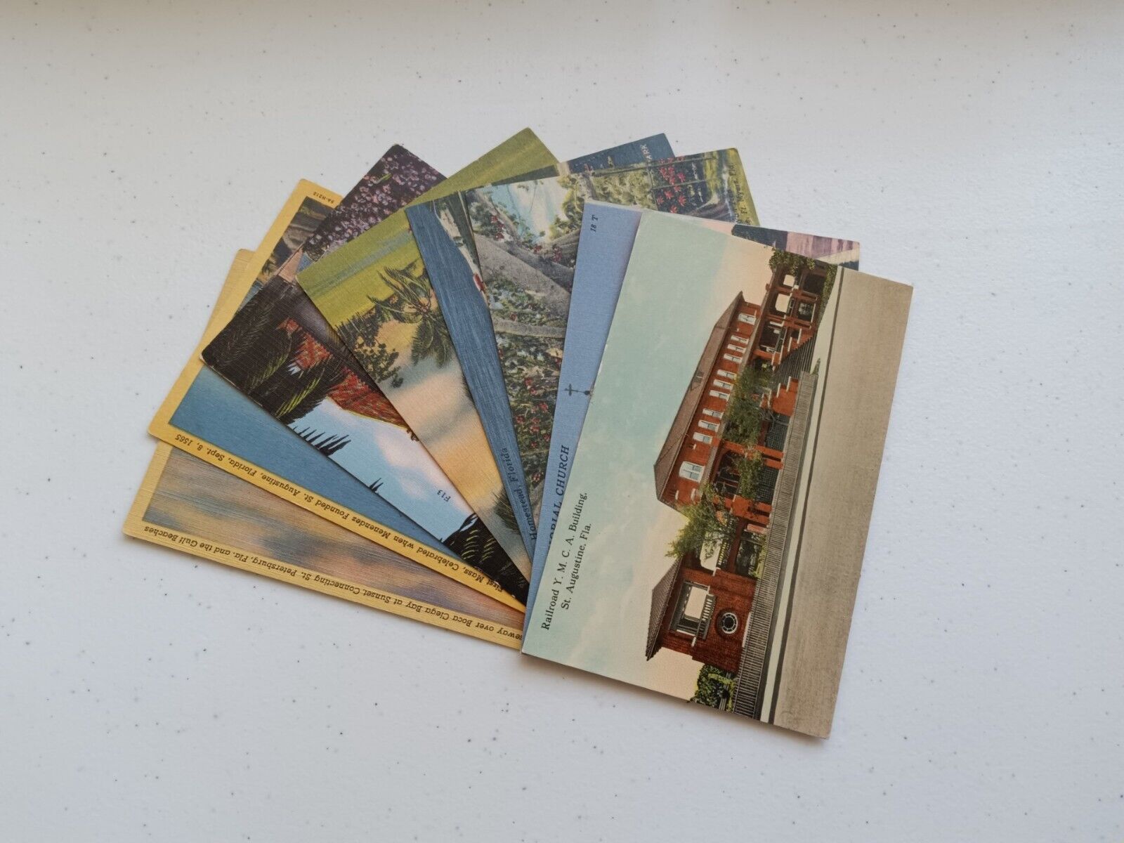 Lot of 8 Vintage Linen Florida Postcards - Unposted - Ephemera - Postcrossing