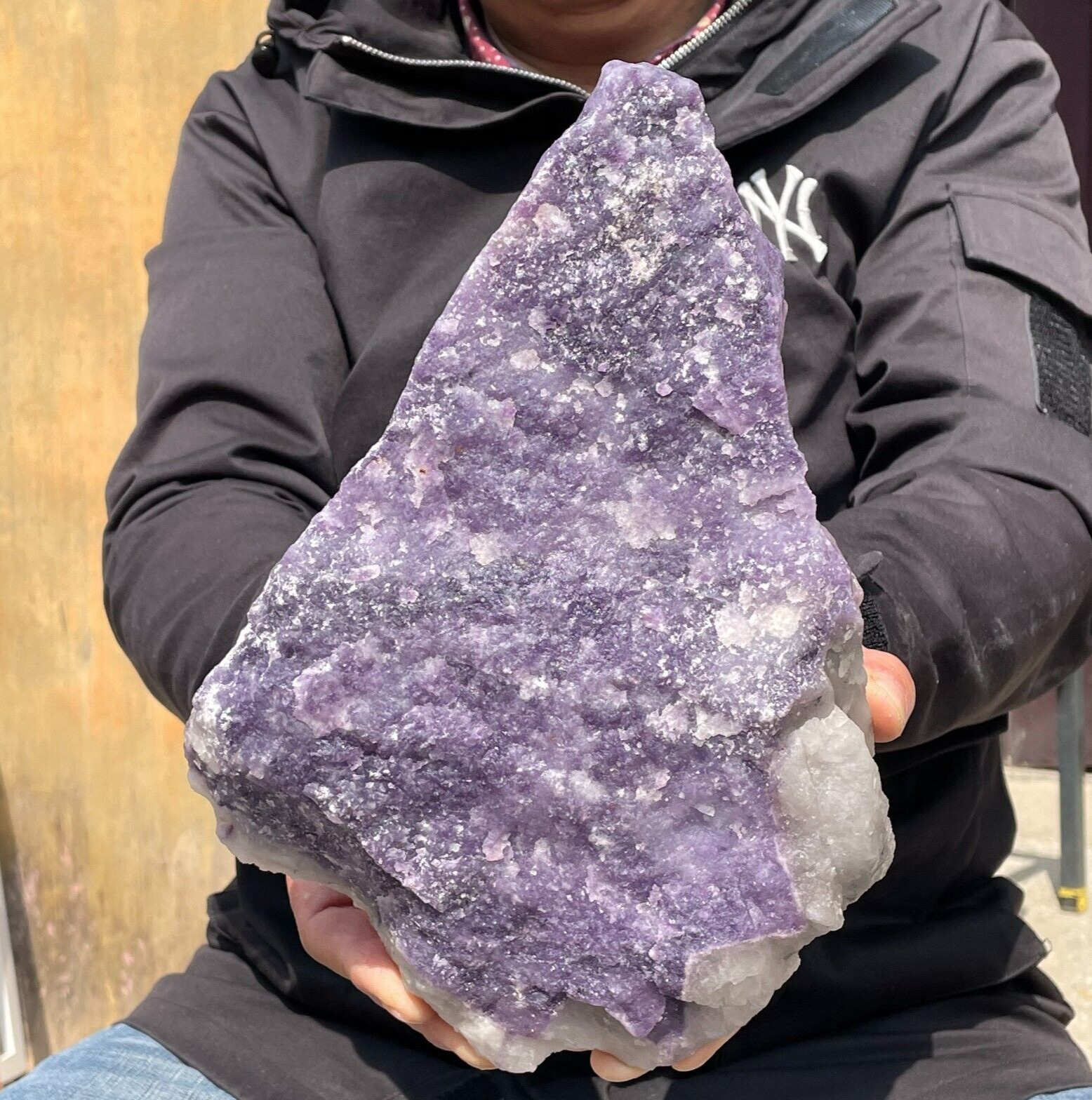 8.33lb Large Natural Purple Raw Ore Of Lilac Jade Quartz Crystal Rough Specimen