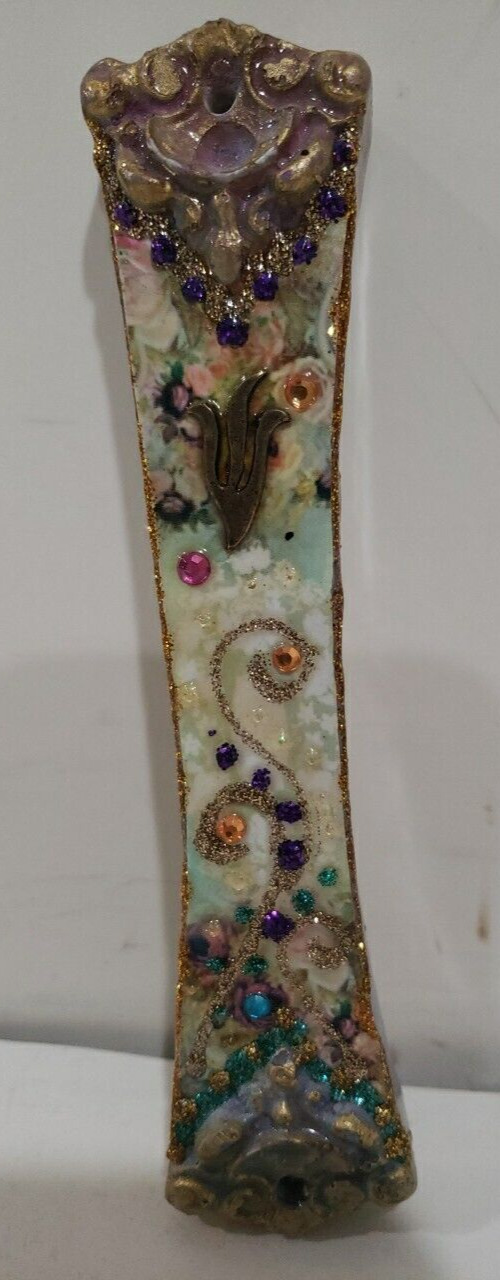 Mezuzah Case Cover Sparkles - Appx 6 inches tall (Michal Negrin style?)