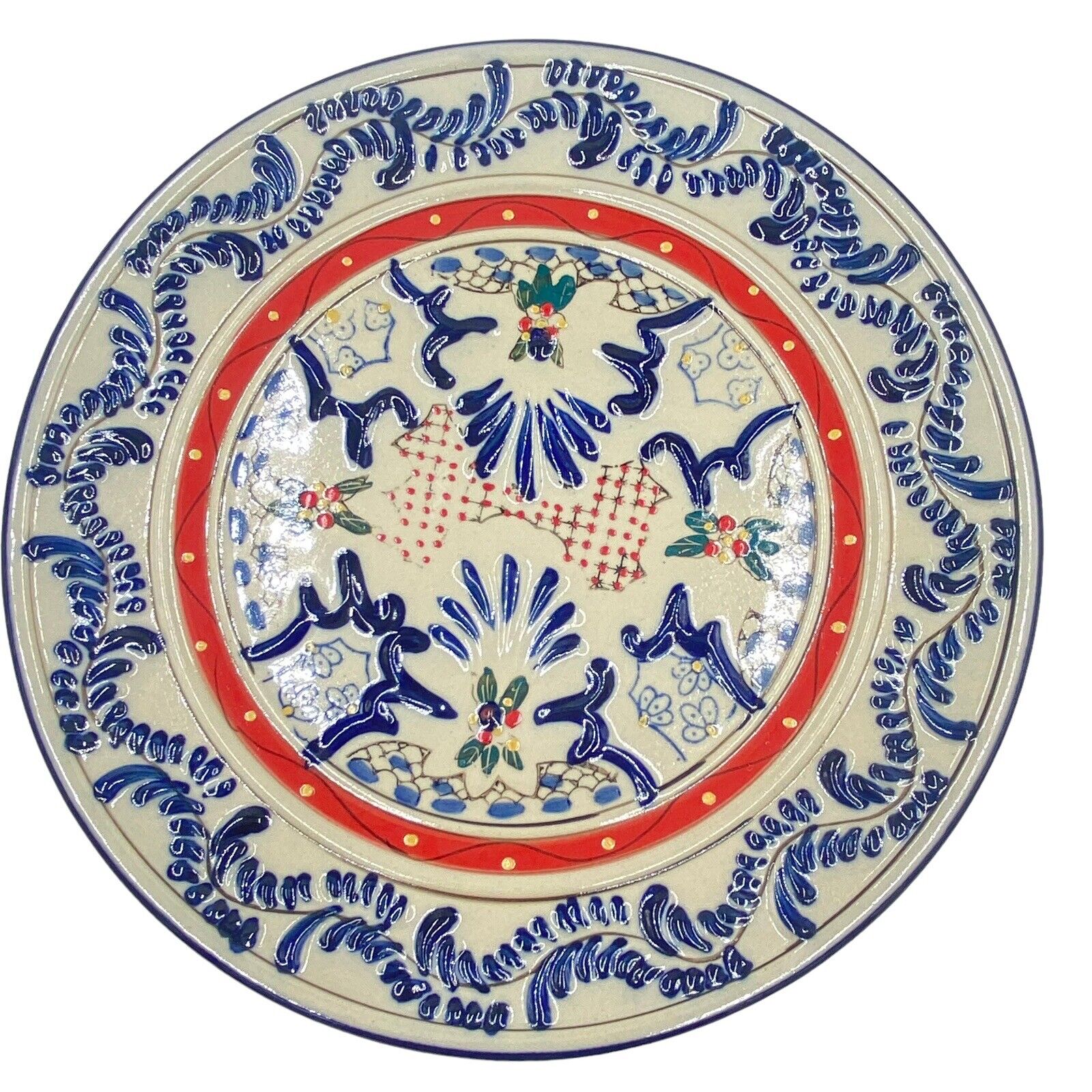 Turkish Style Plate Hand Painted Expressions 10.5\