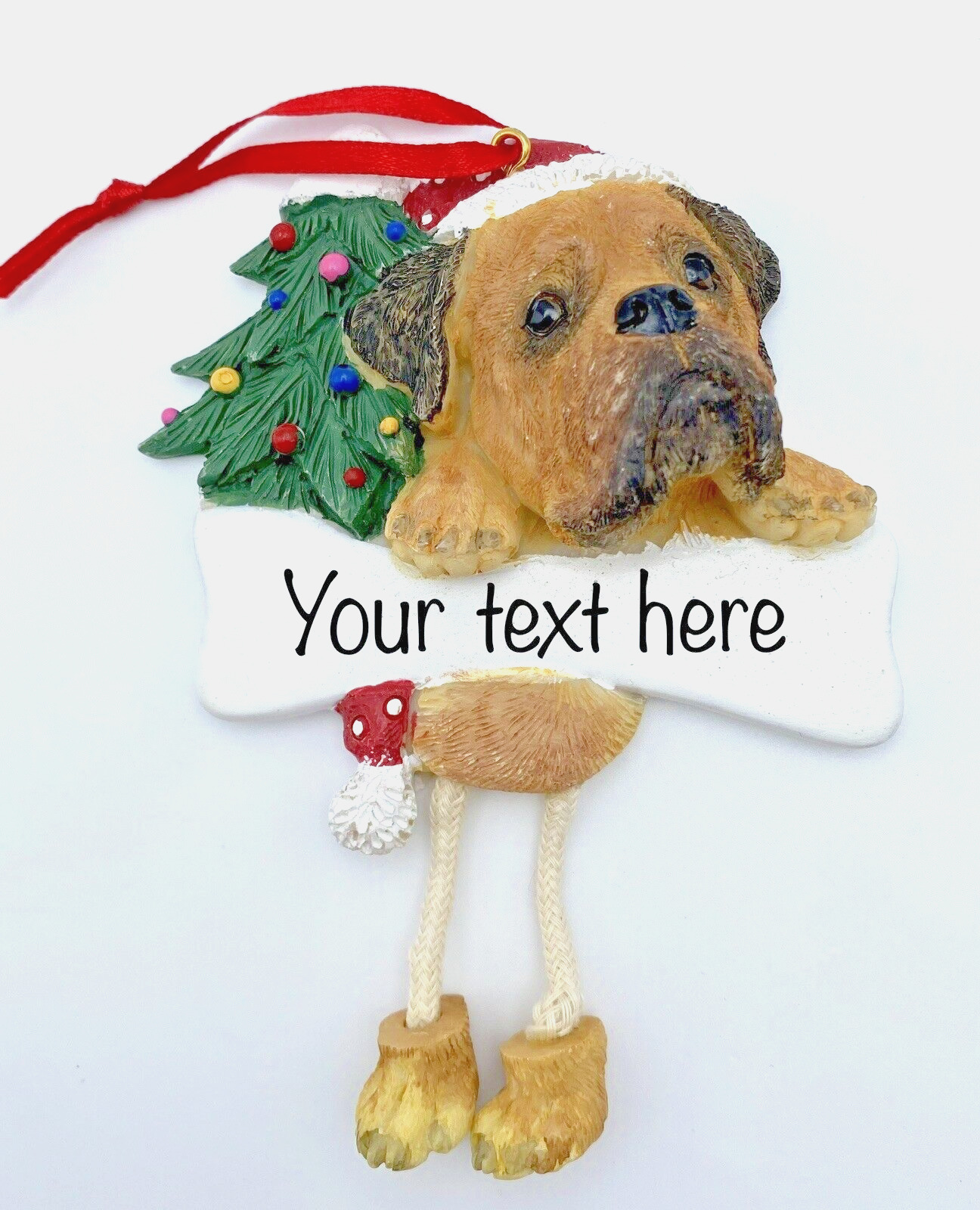 Bullmastiff Dog Personalized Christmas Ornament 4.5\