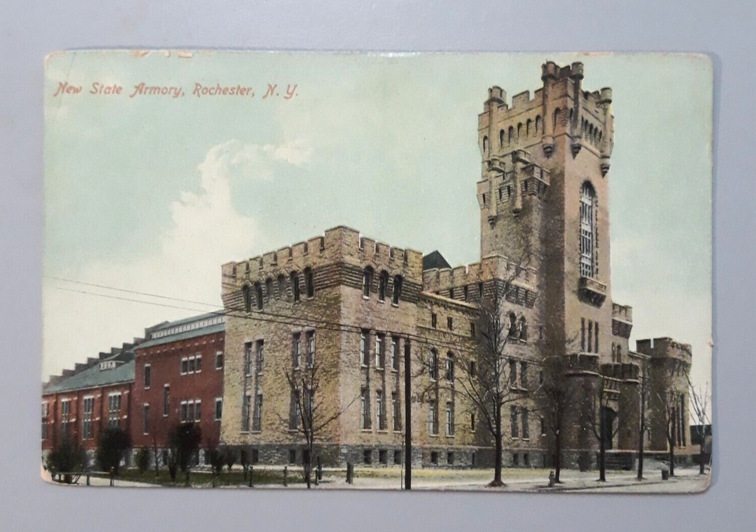 Vintage 1910 Postcard Rochester NY - NEW STATE ARMORY