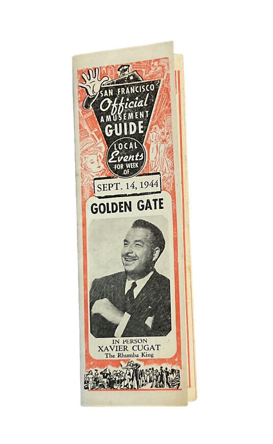 1944 San Francisco Official Amusement Guide Sept 14 Xavier Cugat Gene Kelly CPE