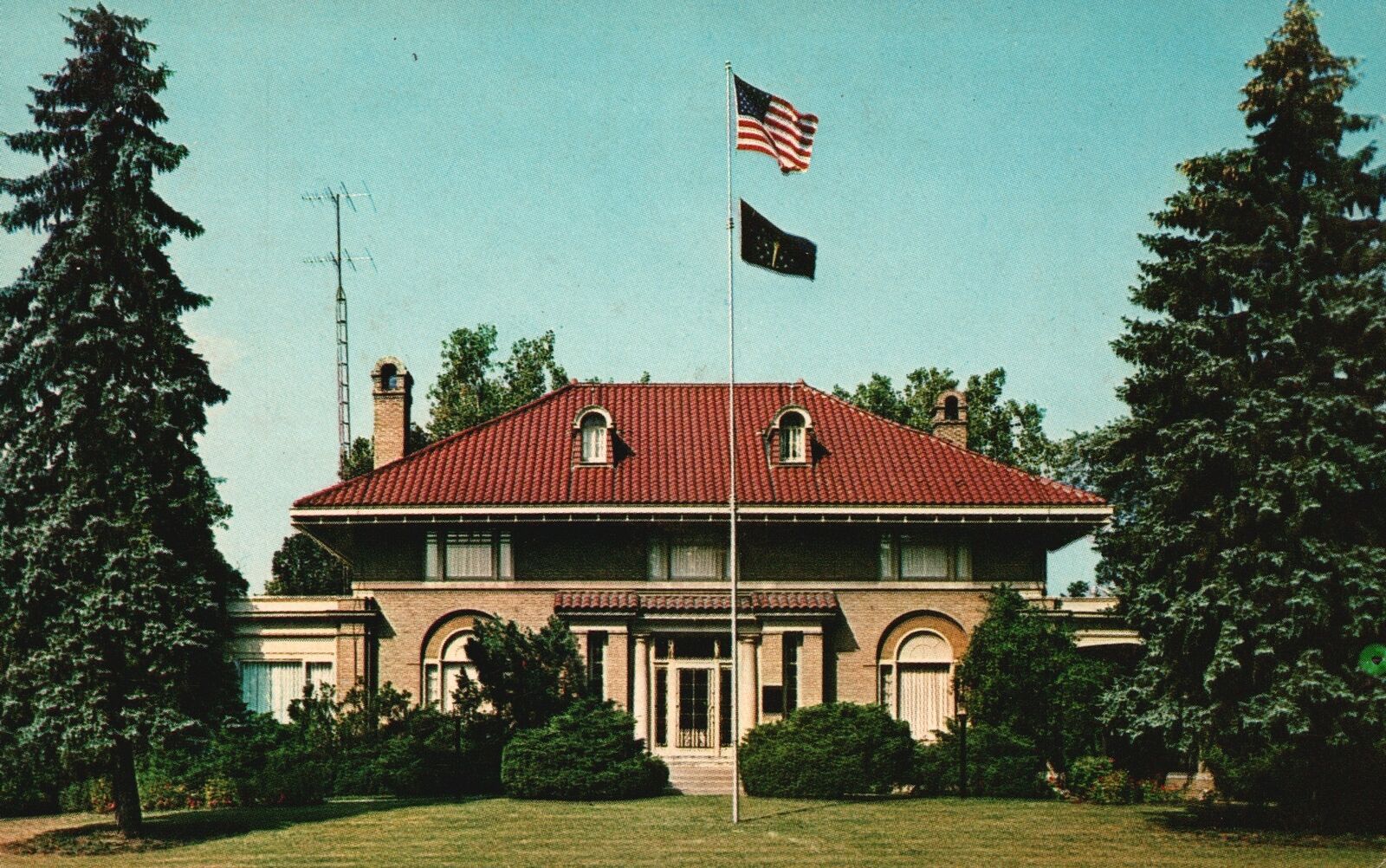 Vintage Postcard View of The Elwood Haynes Museum Kokomo Indiana IND