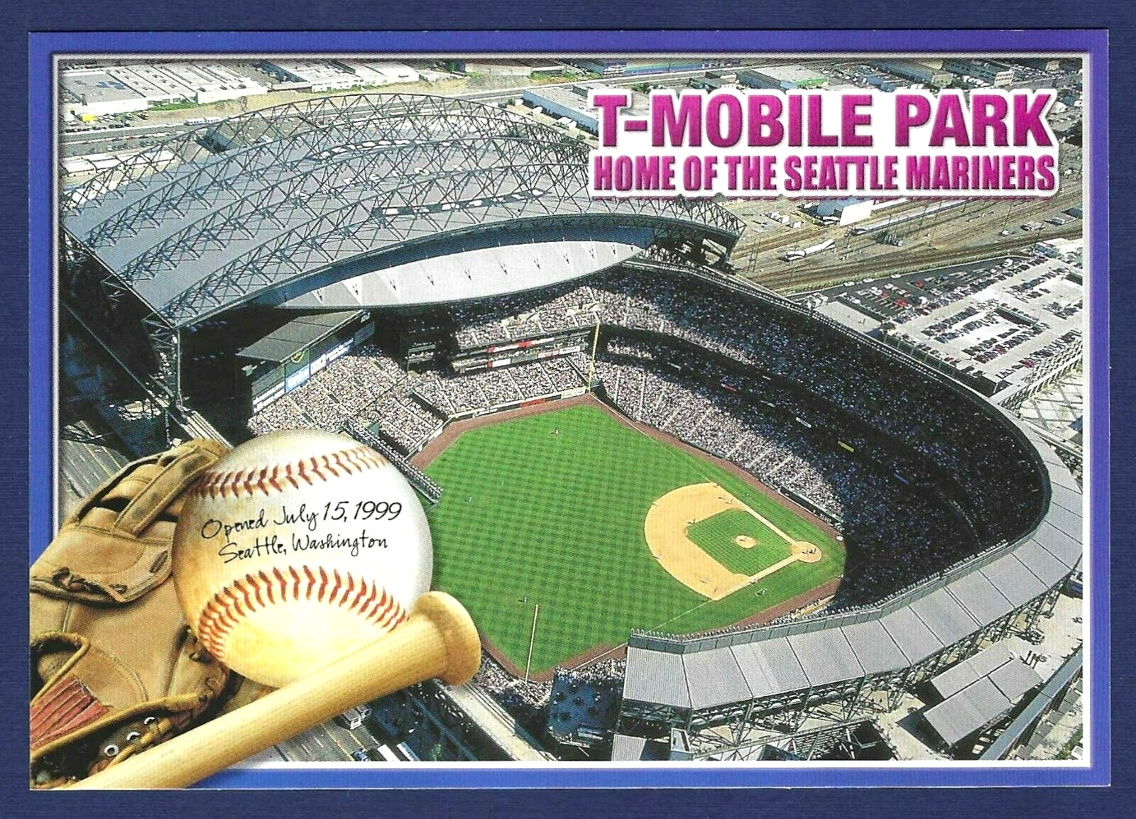 Seattle Mariners T-Mobile Park Baseball Stadium Aerial View