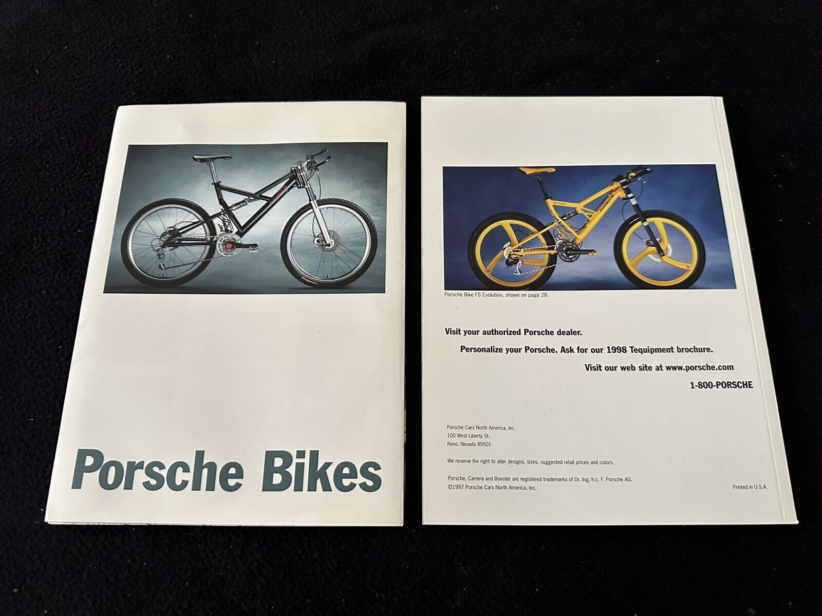 1996 Porsche German Bike S FS Evo Brochure & 1997 US Selection Catalog Set 993