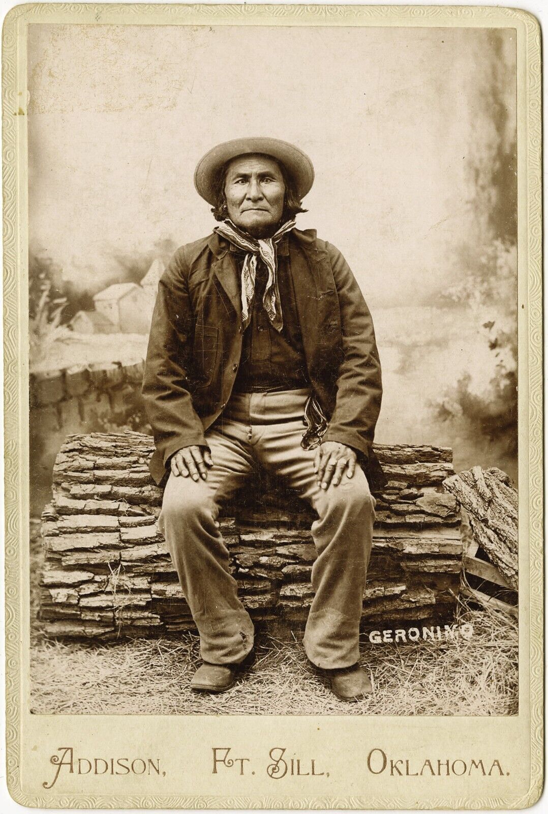 Native Indians Geronimo Pumpkin Farmer Wartime Photo Old 7 x 10 Photo Rare Find