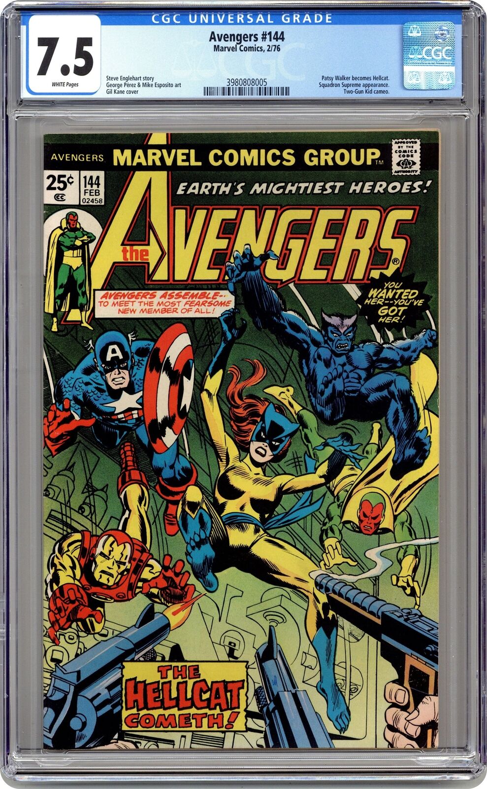 Avengers #144 CGC 7.5 1976 3980808005 1st app. Hellcat
