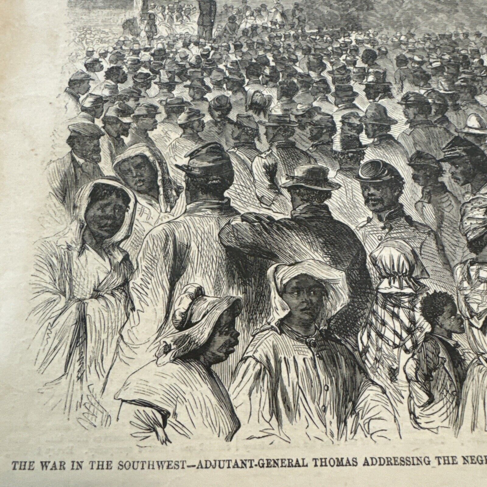 Original Civil War Nov 14 1862 Harper's Weekly Black Troops Freedom - Dunderberg